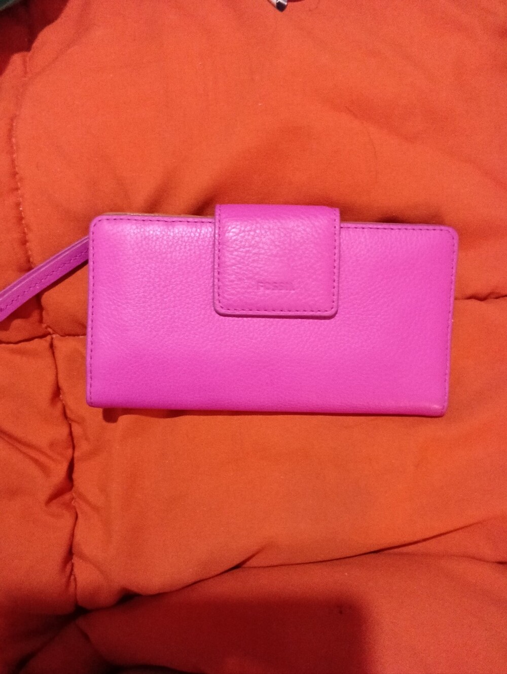 #7FW Fossil Emma RFID Bright Pink Wallet